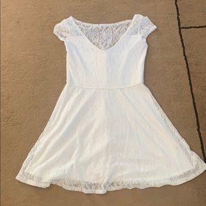 White lace Hollister skater dress